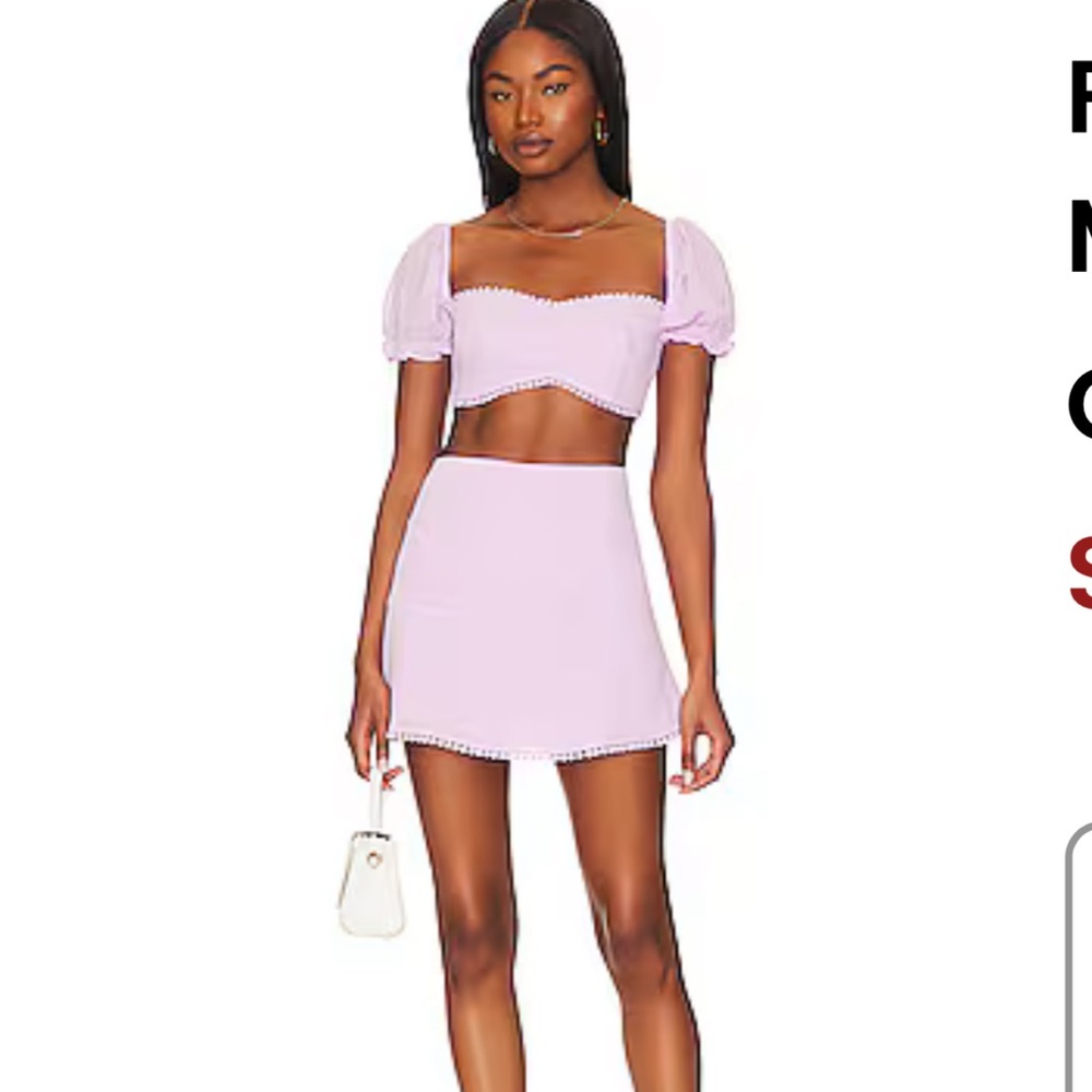 Revolve More to Come Lilac two piece set xs